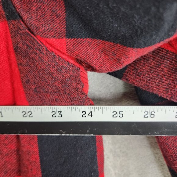 Mens Victory Sportswear Red & Black Buffalo Plaid Sherpa Lined Jacket Full Zip L - Picture 10 of 11